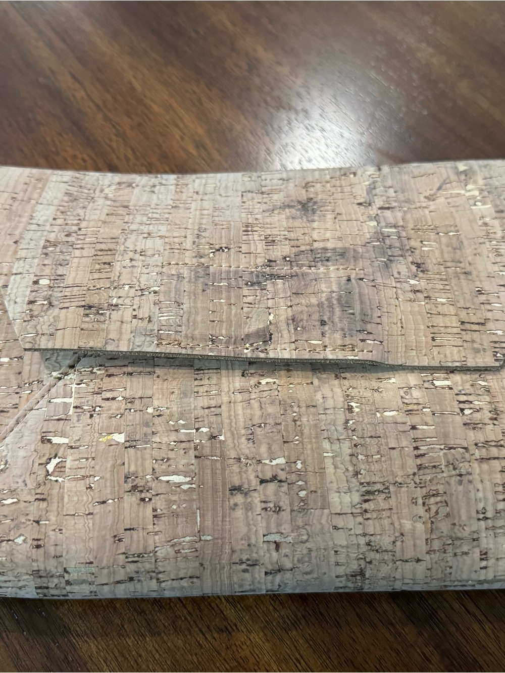 J. Crew Cork Textured Foldover Clutch in Natural Beige